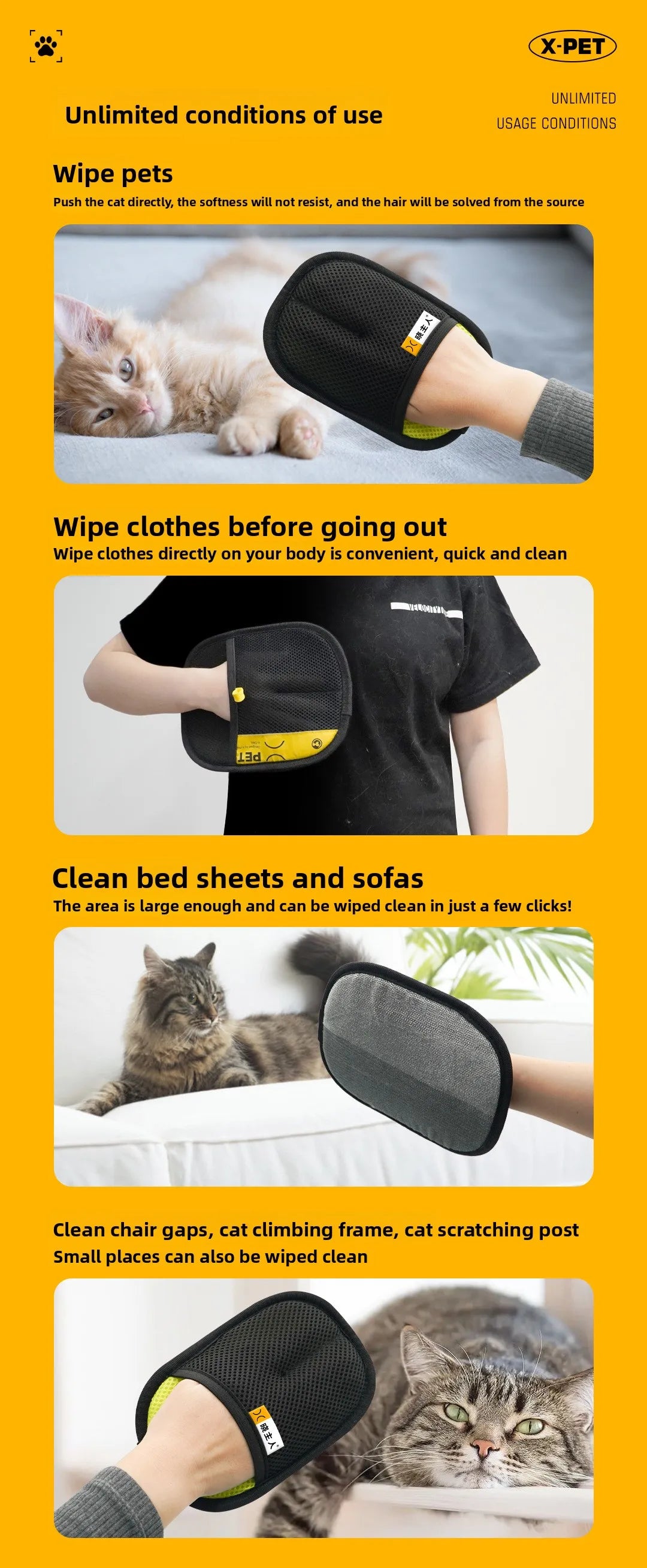 wonder.pet Grooming Mitt — Effortless Fur Removal